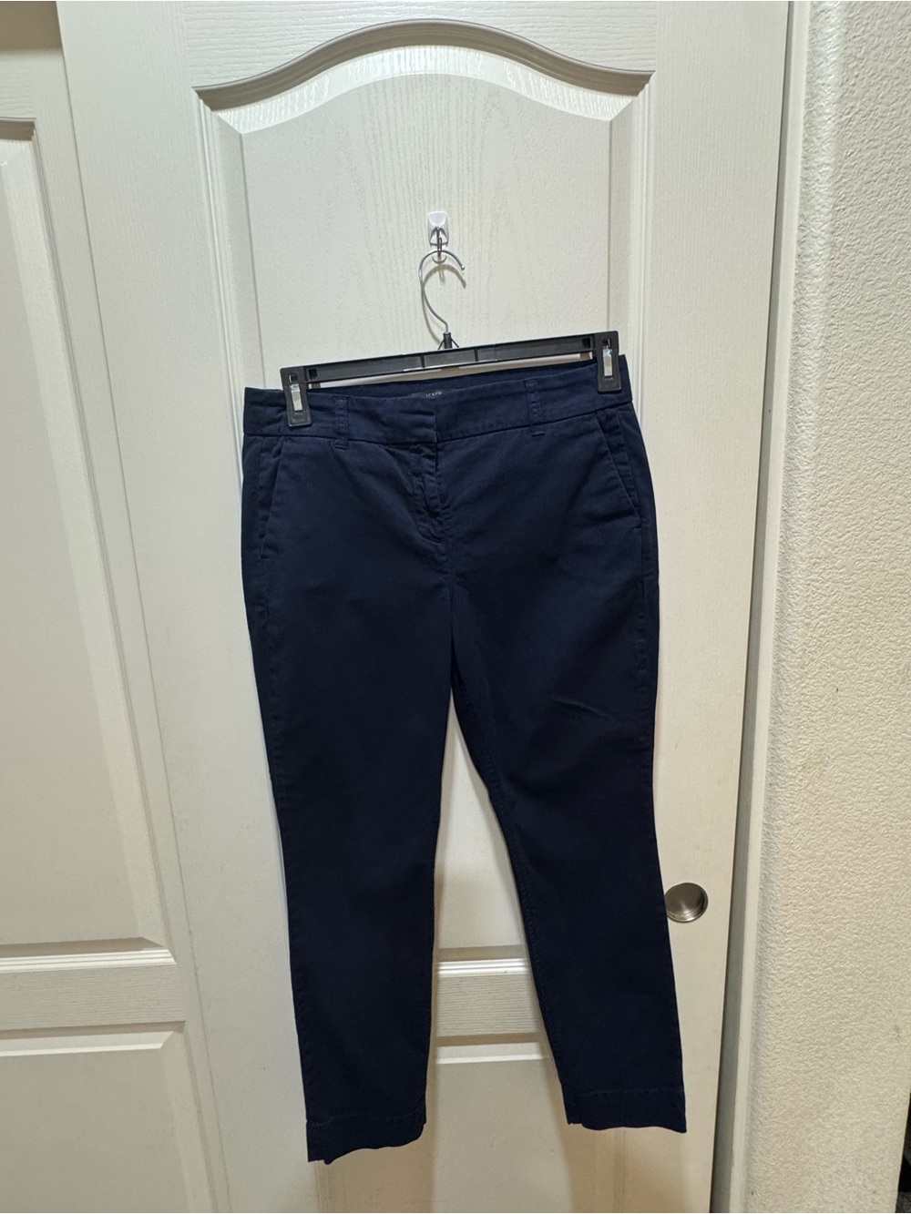 J.Crew Chino Pants Women’s Size 10 Navy Slim Ankle Cropped Career Casual